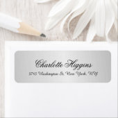 スタイリッシュシルバーグレイのプレーンエレガントスクリユニークプト ラベル (インサイチュ)