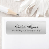 スタイリッシュシルバーグレイのプレーンエレガントスクリユニークプト ラベル (インサイチュ)