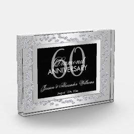 スタイリッシュシルバーダイヤ結婚モンド60周年 フォトブロック