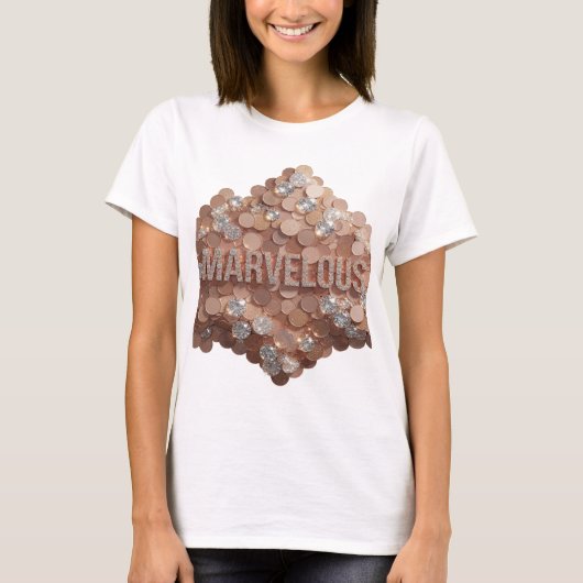 スタイリッシュシルバーMARVELOUS デザイン Tシャツ (正面)