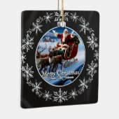 スタイリッシュシンプルエレガントヴィンテージ家族クリスマス セラミックオーナメント (右)