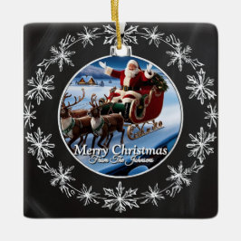 スタイリッシュシンプルエレガントヴィンテージ家族クリスマス セラミックオーナメント