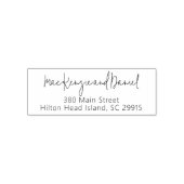 スタイリッシュシンプルカップル結婚のアドレス セルフインキングスタンプ (デザイン)