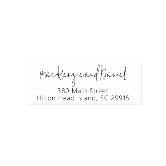 スタイリッシュシンプルカップル結婚のアドレス セルフインキングスタンプ (デザイン)