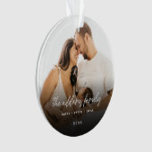 スタイリッシュシンプルクリスマス家族の写真 オーナメント (正面)