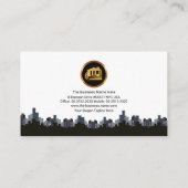 スタイリッシュシンプルシティスカイラインシルエット不動産仲介業者 名刺 (裏面)