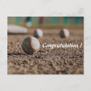 スタイリッシュシンプルスポーティ祝賀葉書 ポストカード