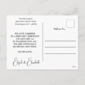 スタイリッシュシンプルトレンディー写真の取り消し告知 シーズンポストカード (裏面)