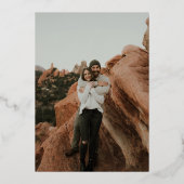 スタイリッシュシンプルフルフォト両面 箔招待状 (裏面)