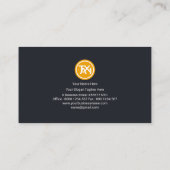 スタイリッシュシンプルブラウンラインプラカードタクシー運転手 名刺 (裏面)