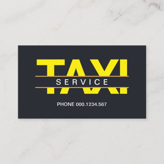 スタイリッシュシンプルブラウンラインプラカードタクシー運転手 名刺 (正面)