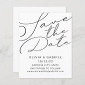 スタイリッシュシンプルミニマルエレガント書道 (正面/裏面)