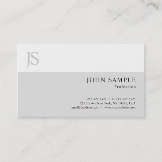 スタイリッシュシンプルモダンプロフェッショナルプレーンシック・ルクセ 名刺 (正面)