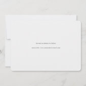 スタイリッシュシンプルモダン写真の結婚式 セーブザデート (裏面)