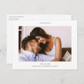 スタイリッシュシンプルモダン写真の結婚式 案内ポストカード (正面/裏面)