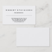 スタイリッシュシンプルモダン白黒名刺 名刺 (正面/裏面)