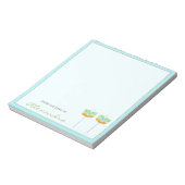 スタイリッシュシンプルモダン花パーソナライズされた類 ノートパッド (回転)