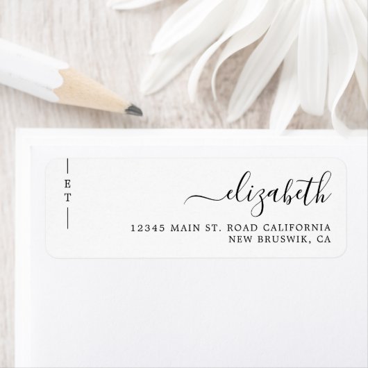 スタイリッシュシンプルモノグラム白黒 ラベル (インサイチュ)