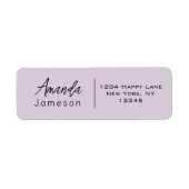 スタイリッシュシンプル基本的な非公式カジュアル薄紫 ラベル (正面)