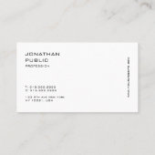 スタイリッシュシンプル平滑モダン者エレガント 名刺 (裏面)