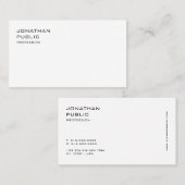 スタイリッシュシンプル平滑モダン者エレガント 名刺 (正面/裏面)