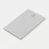 スタイリッシュシンプル平灰色ミニマル書道 ポストイット (アングル)