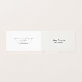 スタイリッシュシンプル平白ミニマリスト 名刺 (外部フラット)