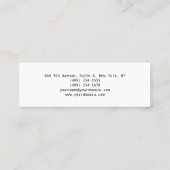 スタイリッシュシンプル平白ミニマルモダンリスト スキニー名刺 (裏面)