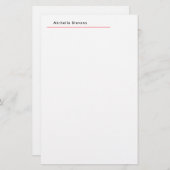 スタイリッシュシンプル平黒白ミニマリスト 便箋 (正面/裏面)