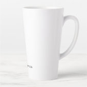 スタイリッシュシンプル平黒白ミニマル カフェラテマグ (右)