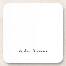 スタイリッシュシンプル平黒白ミニマル コースター