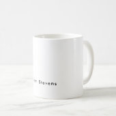 スタイリッシュシンプル平黒白ミニマル コーヒーマグカップ (正面右)