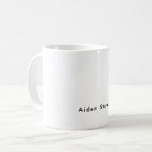スタイリッシュシンプル平黒白ミニマル コーヒーマグカップ (正面左)