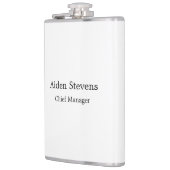 スタイリッシュシンプル平黒白ミニマル フラスク (左)