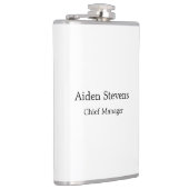 スタイリッシュシンプル平黒白ミニマル フラスク (右)