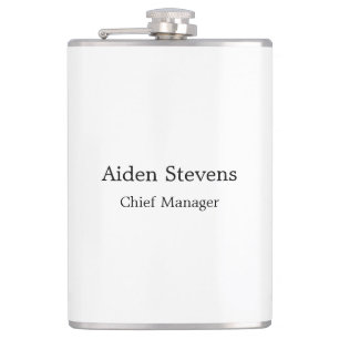 スタイリッシュシンプル平黒白ミニマル フラスク