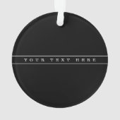 スタイリッシュシンプル文字とシンストライプ オーナメント (裏面)