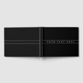 スタイリッシュシンプル文字とシンストライプ ゲストブック (全面)