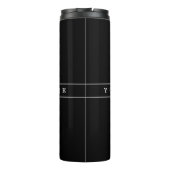 スタイリッシュシンプル文字とシンストライプ タンブラー (裏面)