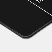 スタイリッシュシンプル文字とシンストライプ デスクマット (コーナー)