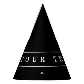 スタイリッシュシンプル文字とシンストライプ パーティーハット (左)