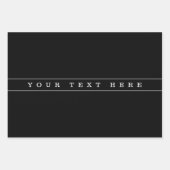 スタイリッシュシンプル文字とシンストライプ ラッピングペーパーシート (正面)