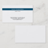 スタイリッシュシンプル海ブルーホワイトミニマリスト 名刺 (正面/裏面)