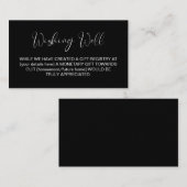 スタイリッシュシンプル結婚Black's Wishing Well エンクロージャーカード (正面/裏面)