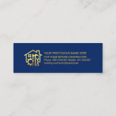 スタイリッシュシンプル金ゴールドのツール層 スキニー名刺 (裏面)