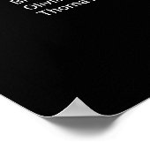 スタイリッシュシンプル黒9テーブル結婚の座席表 ポスター (角)