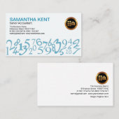 スタイリッシュシンプルBlue Numbers Accountant 名刺 (正面/裏面)