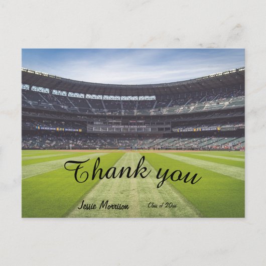 スタイリッシュシンプルSporty Thank youポストカード ポストカード (正面)