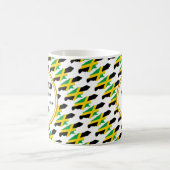 スタイリッシュジャマ賛美イカ国モノグラム贈り物 コーヒーマグカップ (中央)