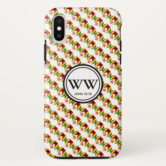 スタイリッシュジンバブエ・モノグラム・ジョン10:10豊かな生活 Case-Mate iPhoneケース (裏面)